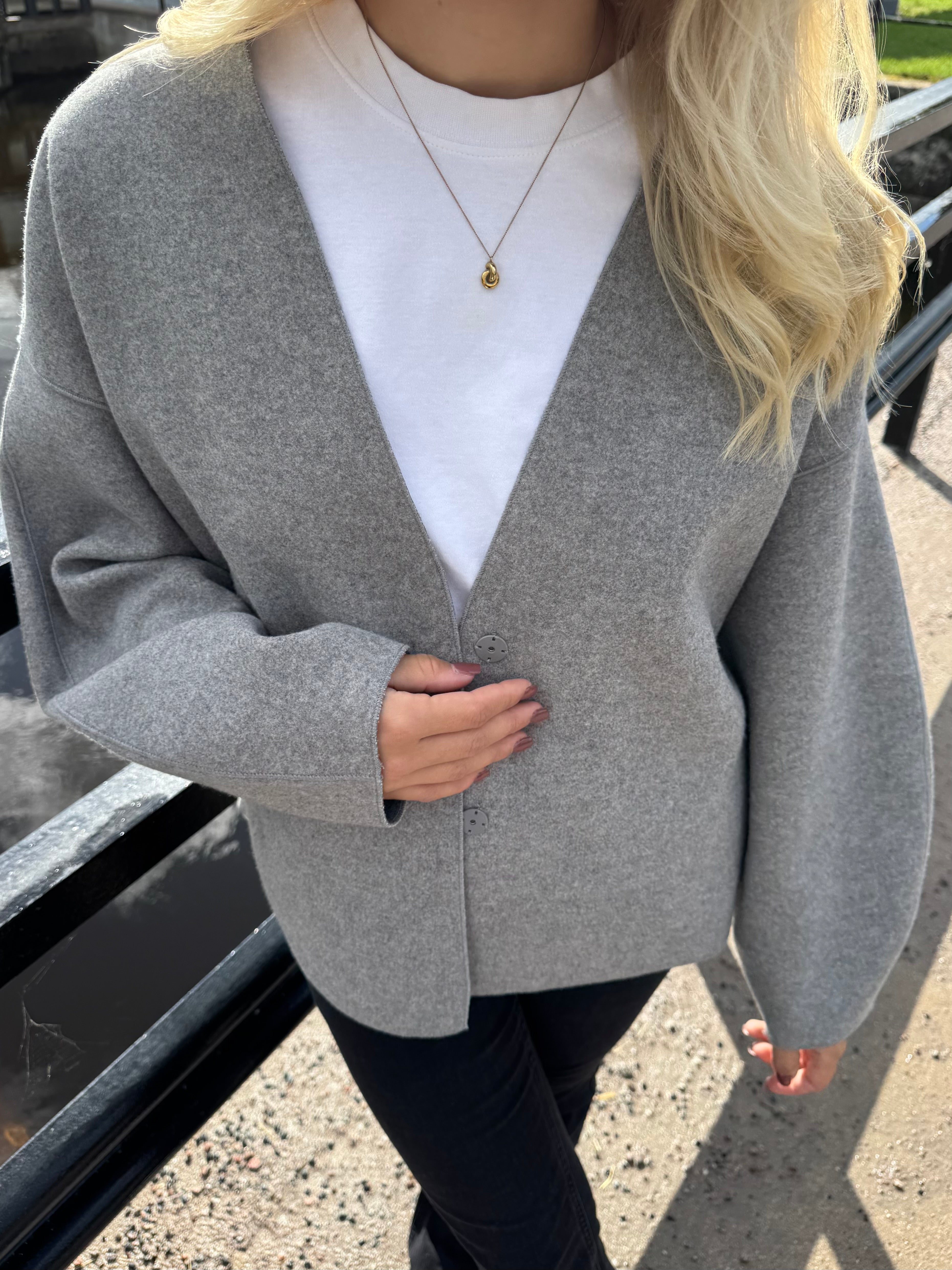 VIJUICE Jacket - Medium Grey Melange